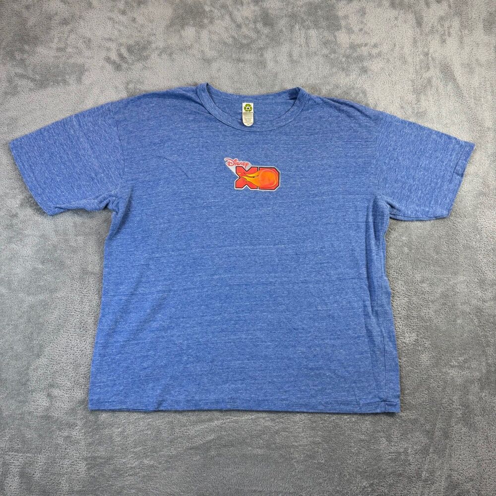 Disney XD Shirt Adult Extra Extra Large Blue Short Sleeve HTF Alternative Earth